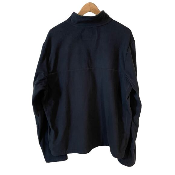 LANDS END Mens Quarter Zip Fleece Pullover Sweater Black XL 46-48 Outdoor Casual - Picture 2 of 9